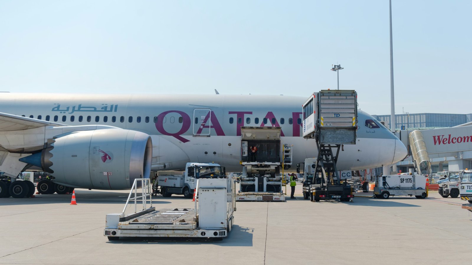 Avión preparado para un viaje corporativo